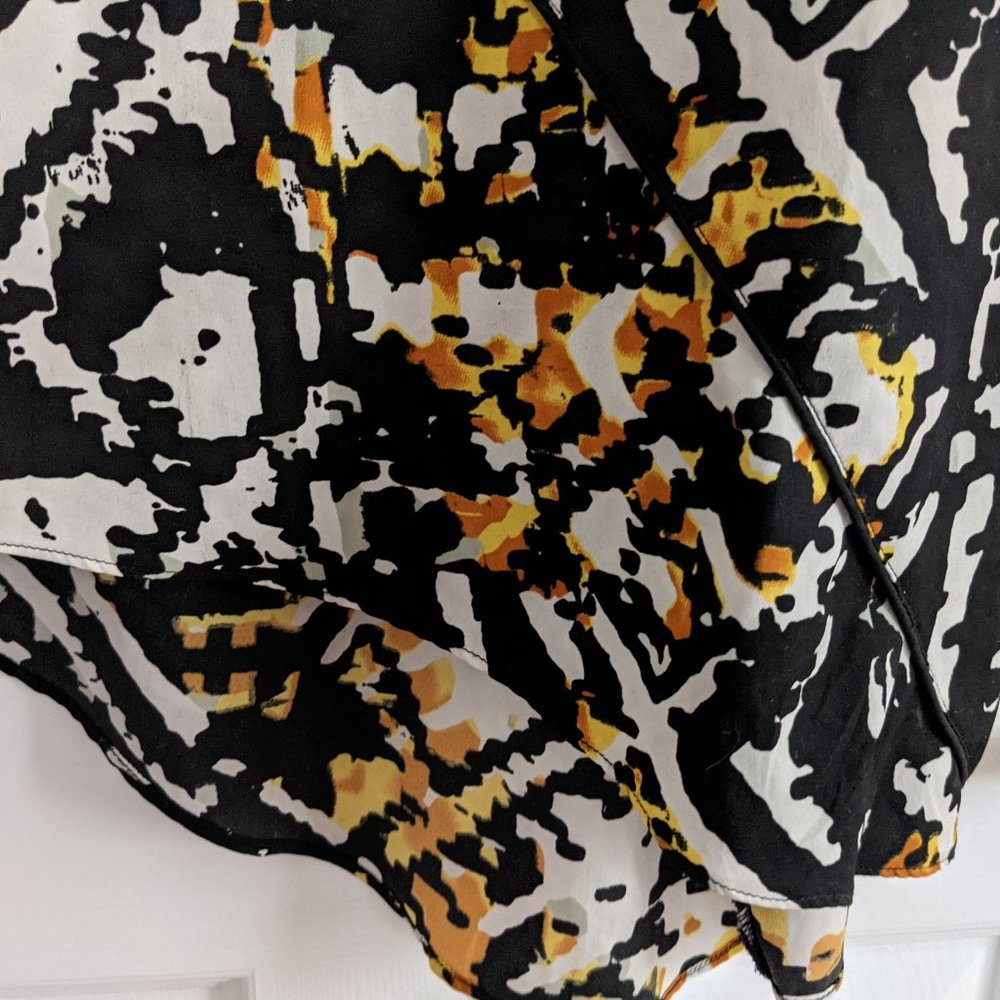 Walter Baker W118 Black Print Asymmetrical Dress M - Picture 8 of 15